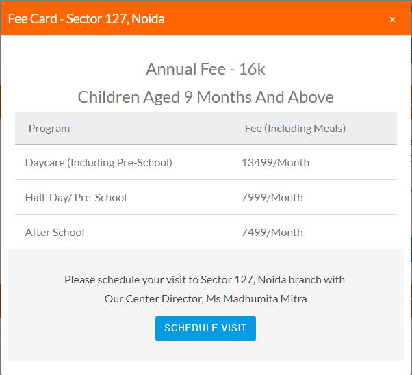Footprints Play School, Sector-127, Noida Fee
